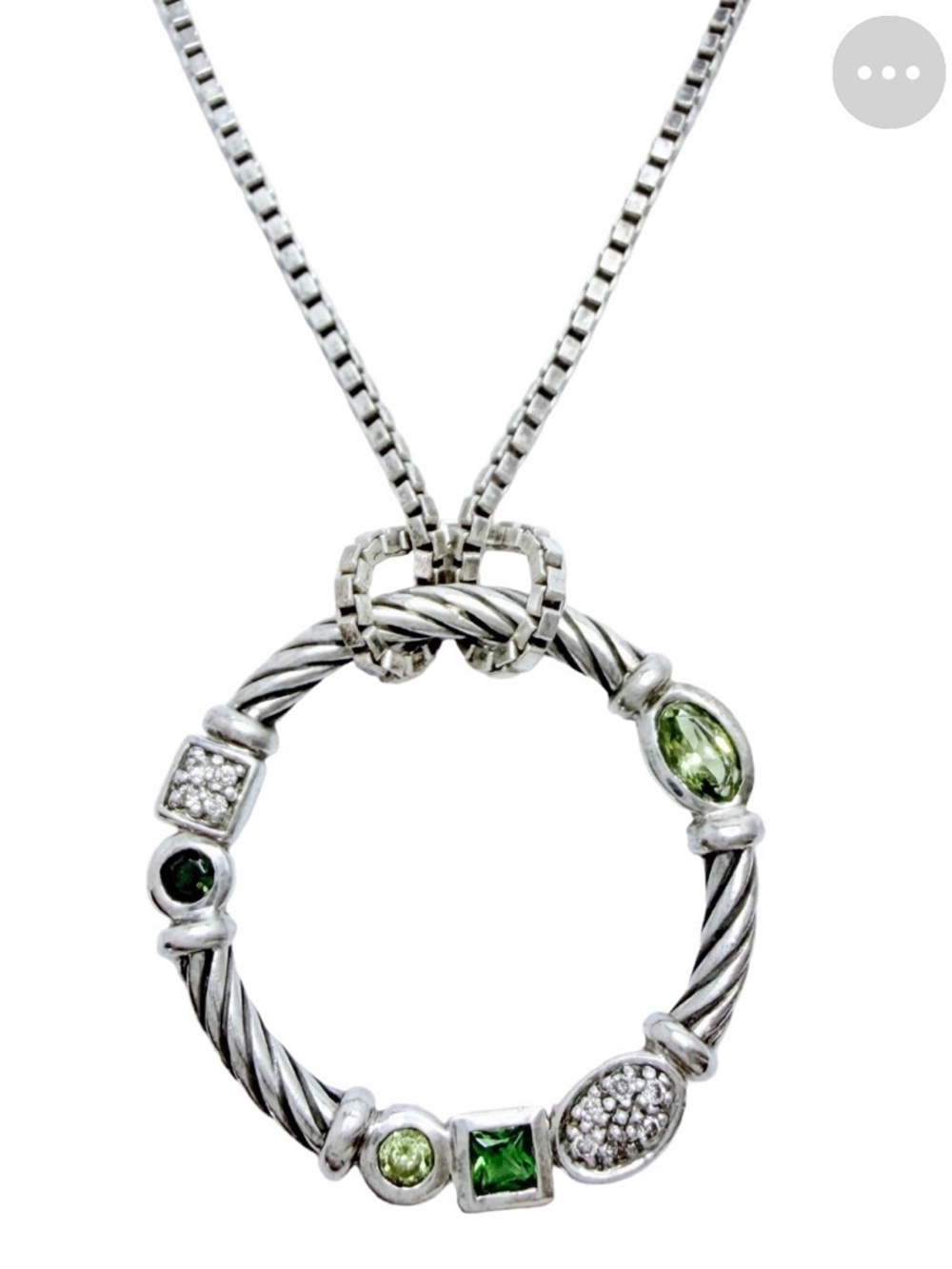 David Yurman Sterling Silver Confetti Pendant Necklace